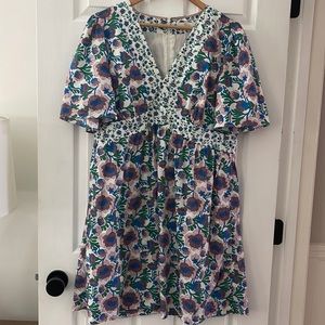 Boden floral dress US size 14R